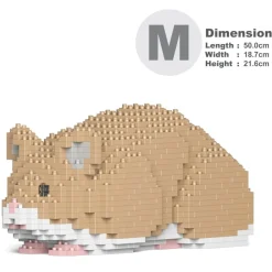 Jekca - Hamster 02-M01 - Big - Lego - Sculpture - Construction - 4D - Brick Animals - Toys - Avvenice^ Games