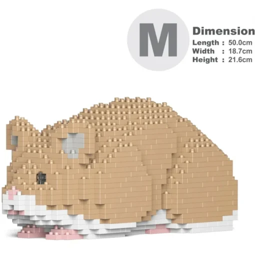 Jekca - Hamster 02-M01 - Big - Lego - Sculpture - Construction - 4D - Brick Animals - Toys - Avvenice^ Games