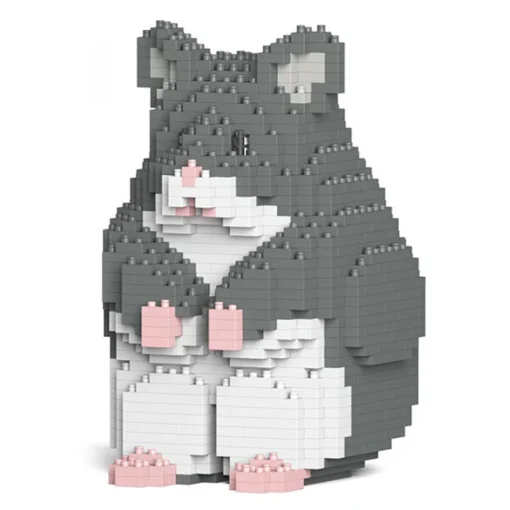 Jekca - Hamster 01S-M02 - Lego - Sculpture - Construction - 4D - Brick Animals - Toys - Avvenice^ Games