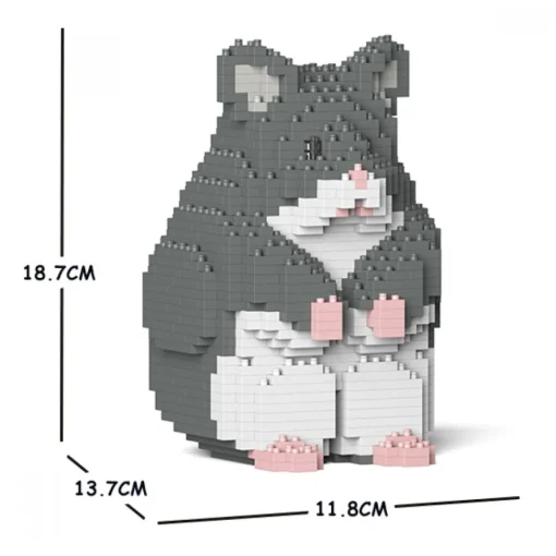 Jekca - Hamster 01S-M02 - Lego - Sculpture - Construction - 4D - Brick Animals - Toys - Avvenice^ Games