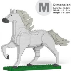 Jekca - Horse 04-M02 - Big - Lego - Sculpture - Construction - 4D - Brick Animals - Toys - Avvenice^ Games