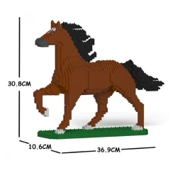 Jekca - Horse 03S-M01 - Lego - Sculpture - Construction - 4D - Brick Animals - Toys - Avvenice^ Games