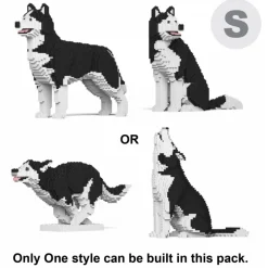 Jekca - Husky 4-in-1 Pack 01S-M01 - Lego - Sculpture - Construction - 4D - Brick Animals - Toys - Avvenice^ Games
