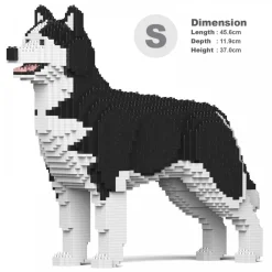Jekca - Husky 4-in-1 Pack 01S-M01 - Lego - Sculpture - Construction - 4D - Brick Animals - Toys - Avvenice^ Games