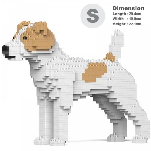 Jekca - Jack Russell Terrier 01S-M03 - Lego - Sculpture - Construction - 4D - Brick Animals - Toys - Avvenice^ Games