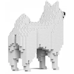 Jekca - Japanese Spitz 01 - Big - Lego - Sculpture - Construction - 4D - Brick Animals - Toys - Avvenice