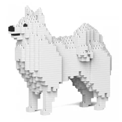 Jekca - Japanese Spitz 01S - Lego - Sculpture - Construction - 4D - Brick Animals - Toys - Avvenice^ Games