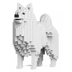 Jekca - Japanese Spitz 01S - Lego - Sculpture - Construction - 4D - Brick Animals - Toys - Avvenice^ Games