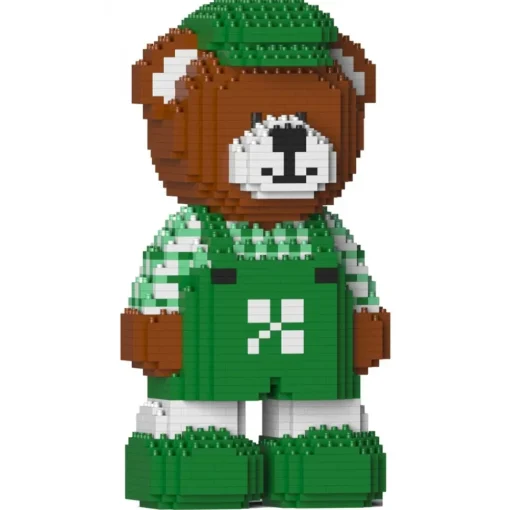 Jekca - Bear (Irish) 01 - Lego - Sculpture - Construction - 4D - Brick Animals - Toys - Avvenice^ Games