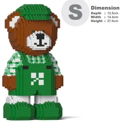 Jekca - Bear (Irish) 01 - Lego - Sculpture - Construction - 4D - Brick Animals - Toys - Avvenice^ Games