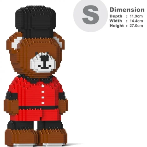 Jekca - Bear (King’s Guard) 01 - Lego - Sculpture - Construction - 4D - Brick Animals - Toys - Avvenice