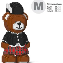 Jekca - Bear (Scottish) 01 - Big - Lego - Sculpture - Construction - 4D - Brick Animals - Toys - Avvenice
