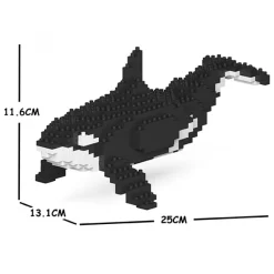 Jekca - Killer Whale 01S - Lego - Sculpture - Construction - 4D - Brick Animals - Toys - Avvenice^ Games