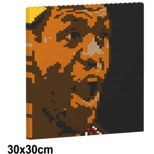 Jekca - LeBron James Brick Painting 03S - Lego - Sculpture - Construction - 4D - Brick Animals - Toys - Avvenice^ Games