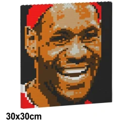 Jekca - LeBron James Brick Painting 04S - Lego - Sculpture - Construction - 4D - Brick Animals - Toys - Avvenice^ Games