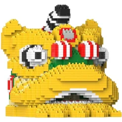 Jekca - Lion Dance Head 03 - Big - Lego - Sculpture - Construction - 4D - Brick Animals - Toys - Avvenice