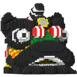 Jekca - Lion Dance Head 02 - Lego - Sculpture - Construction - 4D - Brick Animals - Toys - Avvenice^ Games