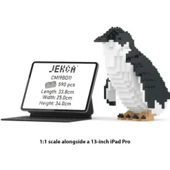 Jekca - Little Penguin 01 - Big - Lego - Sculpture - Construction - 4D - Brick Animals - Toys - Avvenice^ Games