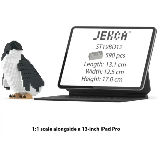 Jekca - Little Penguin 02 - Lego - Sculpture - Construction - 4D - Brick Animals - Toys - Avvenice^ Games