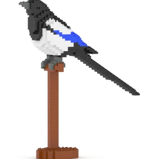 Jekca - Magpie 01S - Lego - Sculpture - Construction - 4D - Brick Animals - Toys - Avvenice