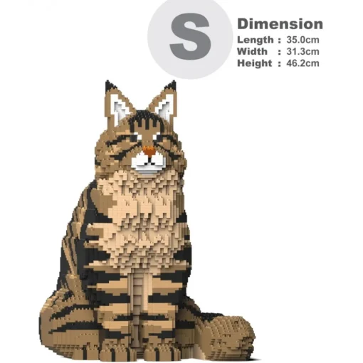 Jekca - Maine Coon 01S-M03 - Lego - Sculpture - Construction - 4D - Brick Animals - Toys - Avvenice^ Games
