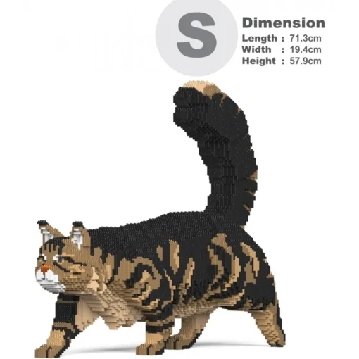 Jekca - Maine Coon 02S-M03 - Lego - Sculpture - Construction - 4D - Brick Animals - Toys - Avvenice^ Games