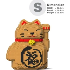 Jekca - Maneki Neko 02-M02 - Lego - Sculpture - Construction - 4D - Brick Animals - Toys - Avvenice^ Games