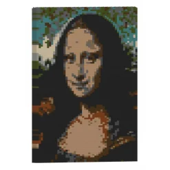 Jekca - Mona Lisa Brick Painting 02S - Lego - Sculpture - Construction - 4D - Brick Animals - Toys - Avvenice^ Games