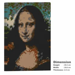 Jekca - Mona Lisa Brick Painting 02S - Lego - Sculpture - Construction - 4D - Brick Animals - Toys - Avvenice^ Games