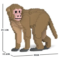 Jekca - Monkey 01S - Lego - Sculpture - Construction - 4D - Brick Animals - Toys - Avvenice^ Games