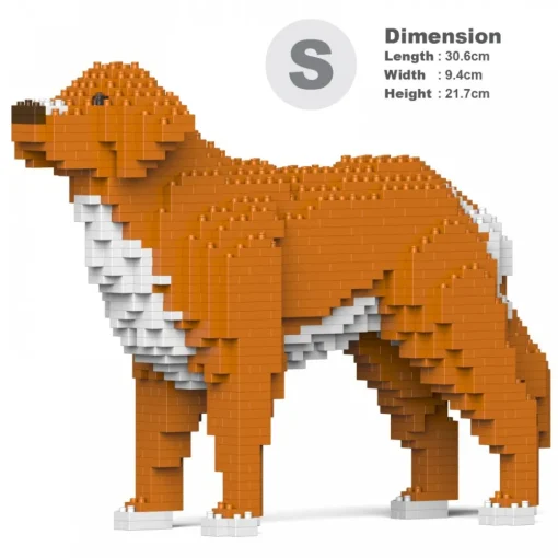 Jekca - Nova Scotia Duck Tolling Retriever 01S - Lego - Sculpture - Construction - 4D - Brick Animals - Toys - Avvenice^ Games