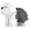 Jekca - Old English Sheepdog Mini 01 - Lego - Sculpture - Construction - 4D - Brick Animals - Toys - Avvenice^ Games