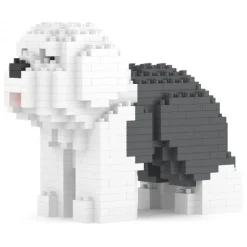 Jekca - Old English Sheepdog Mini 01 - Lego - Sculpture - Construction - 4D - Brick Animals - Toys - Avvenice^ Games