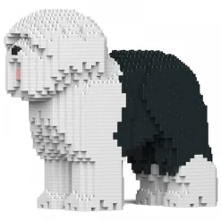 Jekca - Old English Sheepdog 01-M01 - Big - Lego - Sculpture - Construction - 4D - Brick Animals - Toys - Avvenice^ Games