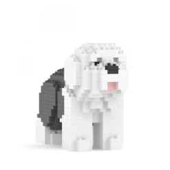 Jekca - Old English Sheepdog Mini 01 - Lego - Sculpture - Construction - 4D - Brick Animals - Toys - Avvenice^ Games