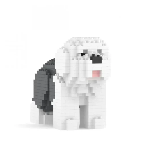Jekca - Old English Sheepdog Mini 01 - Lego - Sculpture - Construction - 4D - Brick Animals - Toys - Avvenice^ Games