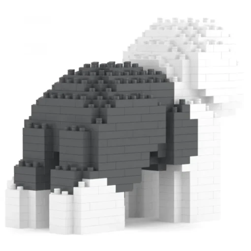 Jekca - Old English Sheepdog Mini 01 - Lego - Sculpture - Construction - 4D - Brick Animals - Toys - Avvenice^ Games