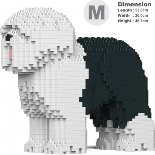 Jekca - Old English Sheepdog 01-M01 - Big - Lego - Sculpture - Construction - 4D - Brick Animals - Toys - Avvenice^ Games