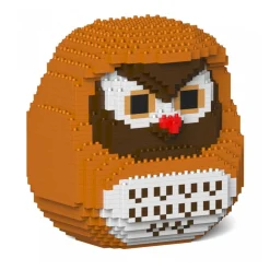 Jekca - Owl Daruma Doll 01S - Lego - Sculpture - Construction - 4D - Brick Animals - Toys - Avvenice^ Games