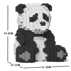 Jekca - Panda - Mammal - 01S - Lego - Sculpture - Construction - 4D - Brick Animals - Toys - Avvenice^ Games