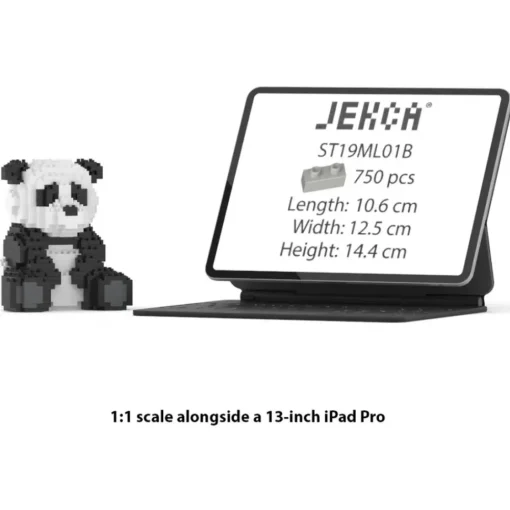 Jekca - Panda 01B (version 2024) - Lego - Sculpture - Construction - 4D - Brick Animals - Toys - Avvenice^ Games