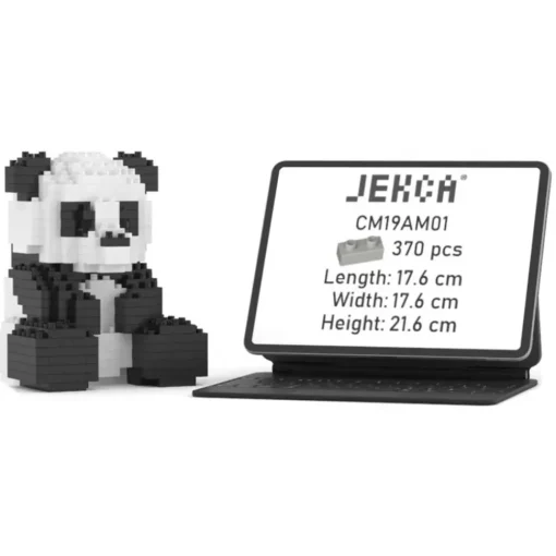 Jekca - Panda Mini 01 - Big - Lego - Sculpture - Construction - 4D - Brick Animals - Toys - Avvenice^ Games