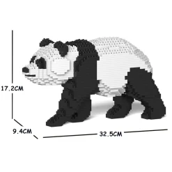 Jekca - Panda 03S - Lego - Sculpture - Construction - 4D - Brick Animals - Toys - Avvenice^ Games