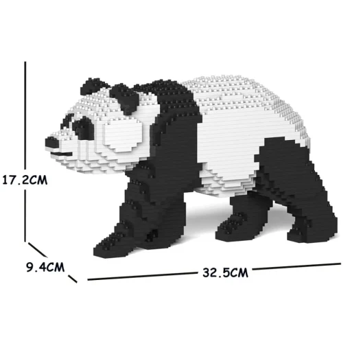 Jekca - Panda 03S - Lego - Sculpture - Construction - 4D - Brick Animals - Toys - Avvenice^ Games