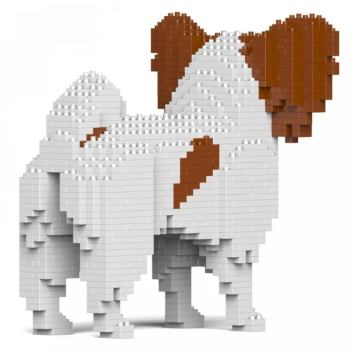 Jekca - Papillon Dog 01S-M02 - Lego - Sculpture - Construction - 4D - Brick Animals - Toys - Avvenice^ Games