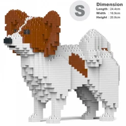 Jekca - Papillon Dog 01S-M02 - Lego - Sculpture - Construction - 4D - Brick Animals - Toys - Avvenice^ Games