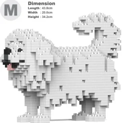Jekca - Pekingese 01 - Big - Lego - Sculpture - Construction - 4D - Brick Animals - Toys - Avvenice^ Games
