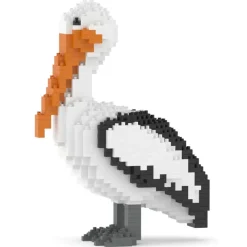 Jekca - Pelican 01 - Big - Lego - Sculpture - Construction - 4D - Brick Animals - Toys - Avvenice^ Games