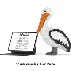 Jekca - Pelican 01 - Big - Lego - Sculpture - Construction - 4D - Brick Animals - Toys - Avvenice^ Games