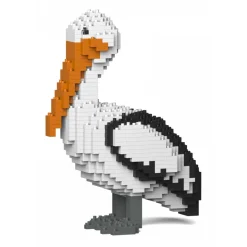 Jekca - Pelican 01S - Lego - Sculpture - Construction - 4D - Brick Animals - Toys - Avvenice^ Games